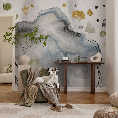 Mural de pared con estampado hermoso con diseño de acuarela abstracta