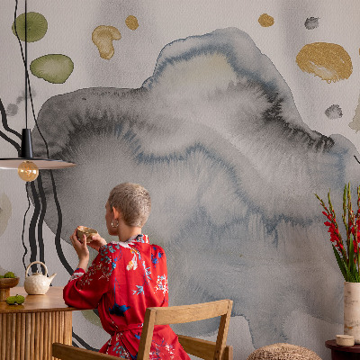 Mural de pared con estampado hermoso con diseño de acuarela abstracta