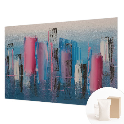 Fotomural decorativo para cabecero de cama con diseño de rayas abstractas