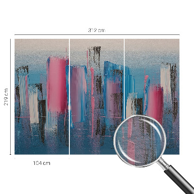 Fotomural decorativo para cabecero de cama con diseño de rayas abstractas