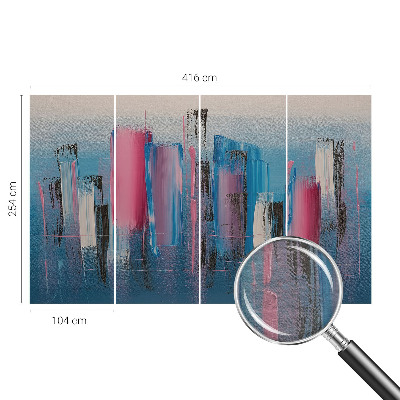Fotomural decorativo para cabecero de cama con diseño de rayas abstractas