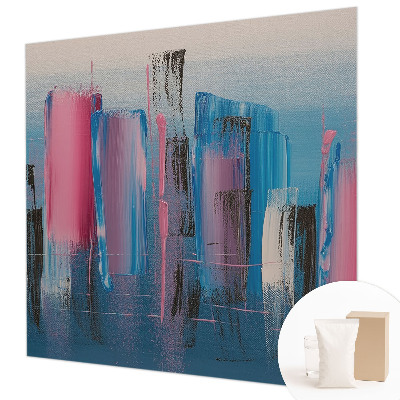 Fotomural decorativo para cabecero de cama con diseño de rayas abstractas