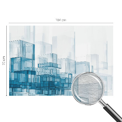 Papel mural texturado decorativo con diseño de cubos transparentes