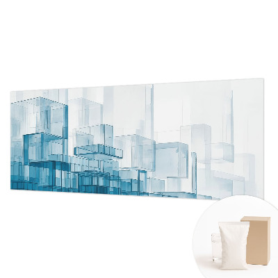 Papel mural texturado decorativo con diseño de cubos transparentes