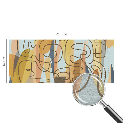 Papel mural con patrón decorativo con formas abstractas