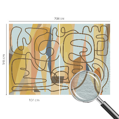 Papel mural con patrón decorativo con formas abstractas