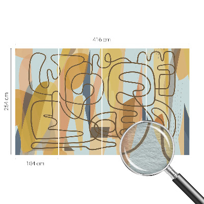 Papel mural con patrón decorativo con formas abstractas