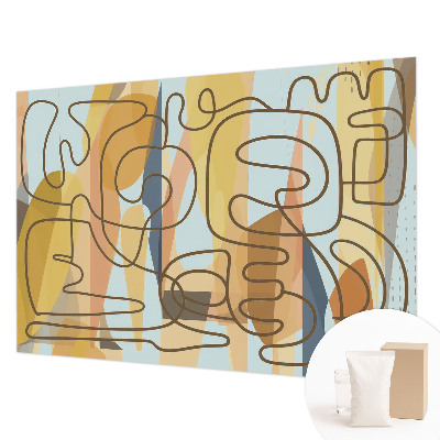 Papel mural con patrón decorativo con formas abstractas