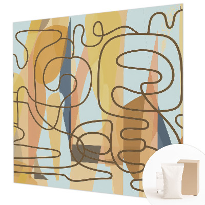 Papel mural con patrón decorativo con formas abstractas