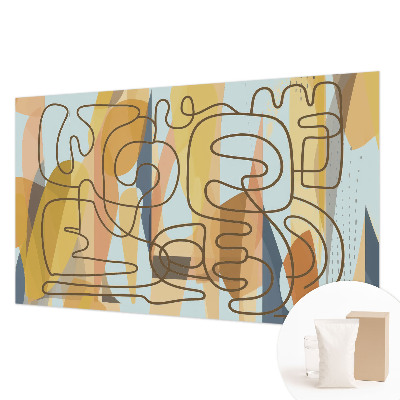 Papel mural con patrón decorativo con formas abstractas