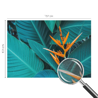 Mural de pared con estampado hermoso con motivo de flores frondosas