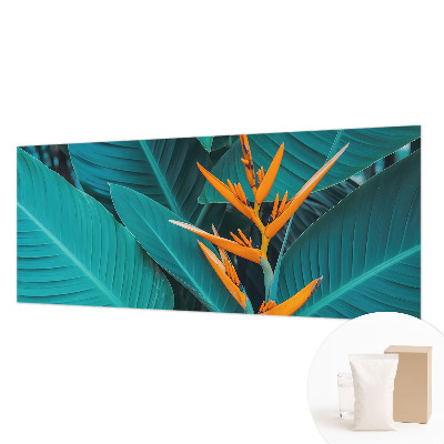 Mural de pared con estampado hermoso con motivo de flores frondosas