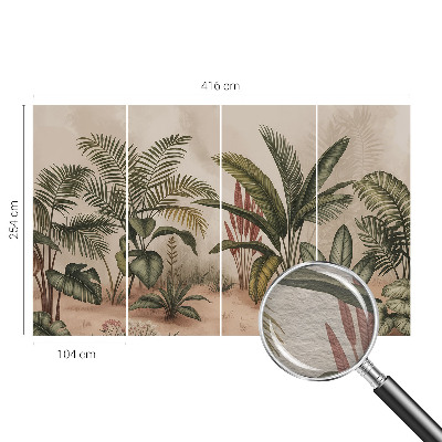 Papel mural con patrón decorativo con motivo vegetal