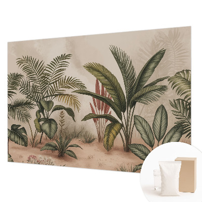 Papel mural con patrón decorativo con motivo vegetal