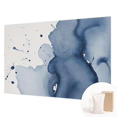 Papel mural texturado decorativo con salpicaduras en azul marino