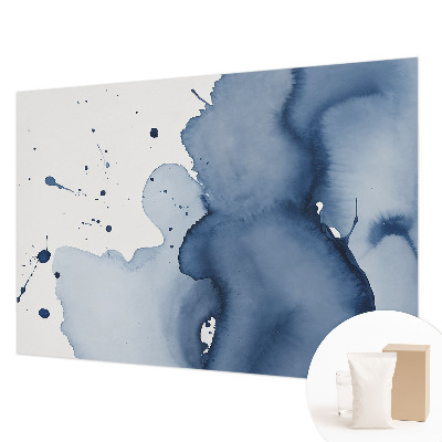 Papel mural texturado decorativo con salpicaduras en azul marino