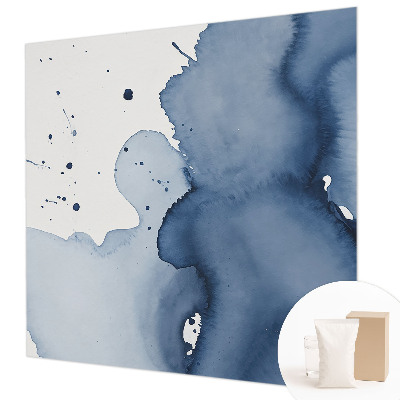 Papel mural texturado decorativo con salpicaduras en azul marino