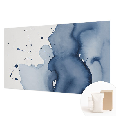 Papel mural texturado decorativo con salpicaduras en azul marino