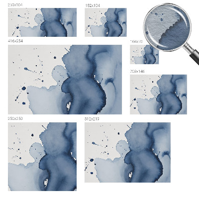 Papel mural texturado decorativo con salpicaduras en azul marino