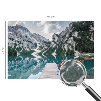 Fotomural decorativo para cabecero de cama con un panorama de montaña