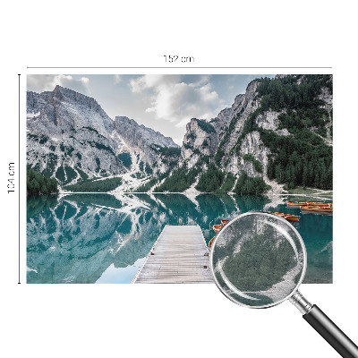 Fotomural decorativo para cabecero de cama con un panorama de montaña