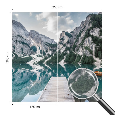 Fotomural decorativo para cabecero de cama con un panorama de montaña