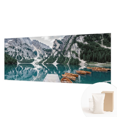 Fotomural decorativo para cabecero de cama con un panorama de montaña
