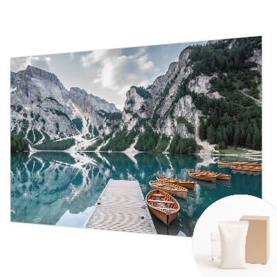 Fotomural decorativo para cabecero de cama con un panorama de montaña