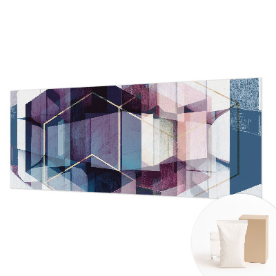 Papel mural texturado decorativo con diseño de cubos geométricos