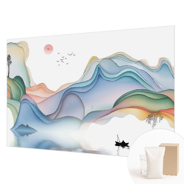 Mural de pared con estampado hermoso con un paisaje de ensueño