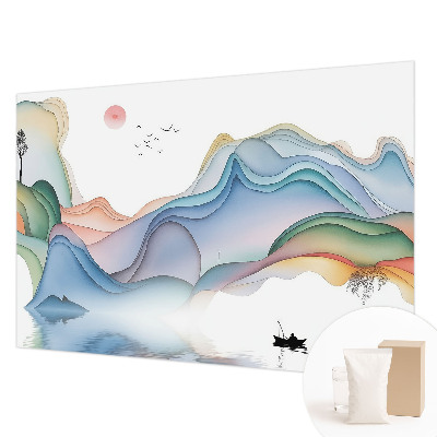 Mural de pared con estampado hermoso con un paisaje de ensueño