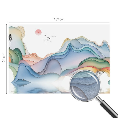 Mural de pared con estampado hermoso con un paisaje de ensueño