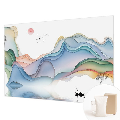 Mural de pared con estampado hermoso con un paisaje de ensueño