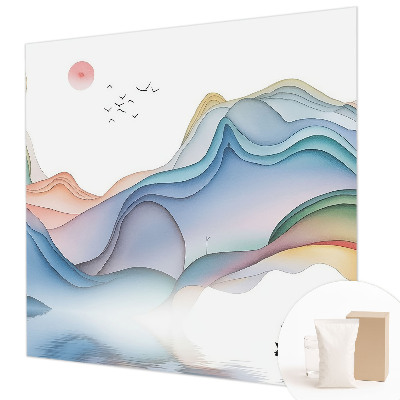 Mural de pared con estampado hermoso con un paisaje de ensueño