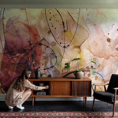 Papel mural con patrón decorativo con diseño 'Armonía abstracta' para paredes