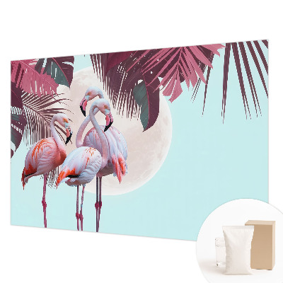 Fotomural decorativo para cabecero de cama con diseño de aves exóticas