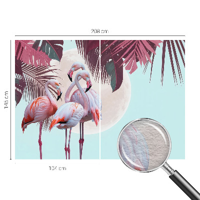 Fotomural decorativo para cabecero de cama con diseño de aves exóticas