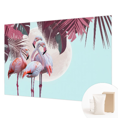 Fotomural decorativo para cabecero de cama con diseño de aves exóticas