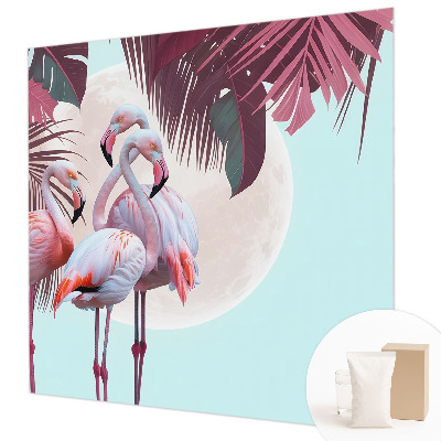 Fotomural decorativo para cabecero de cama con diseño de aves exóticas