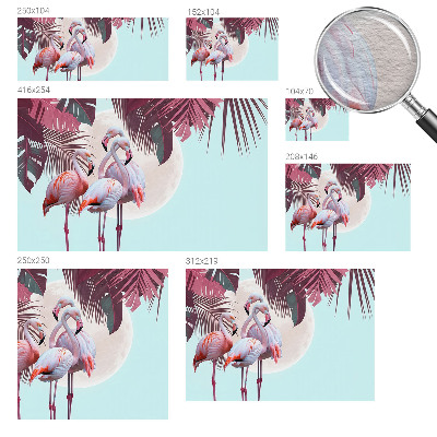 Fotomural decorativo para cabecero de cama con diseño de aves exóticas
