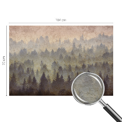 Papel mural texturado decorativo con diseño «Niebla forestal»