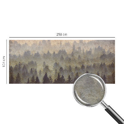 Papel mural texturado decorativo con diseño «Niebla forestal»
