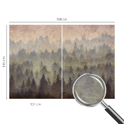 Papel mural texturado decorativo con diseño «Niebla forestal»