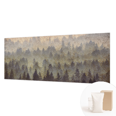 Papel mural texturado decorativo con diseño «Niebla forestal»