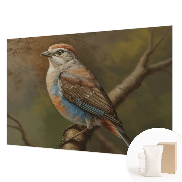 Mural de pared con estampado hermoso con retrato de pájaro