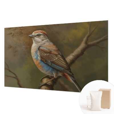 Mural de pared con estampado hermoso con retrato de pájaro