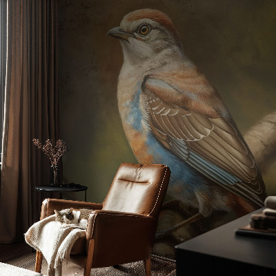 Mural de pared con estampado hermoso con retrato de pájaro