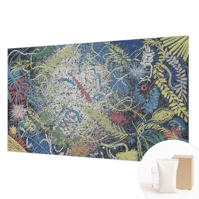 Mural de pared con estampado hermoso con remolinos de plantas