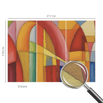Fotomural decorativo para cabecero de cama con diseño de formas de energía