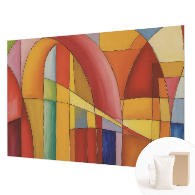 Fotomural decorativo para cabecero de cama con diseño de formas de energía